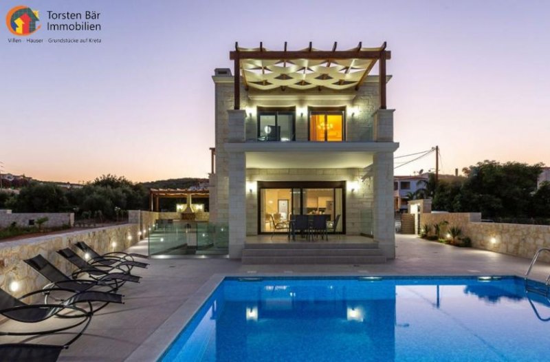 Almyrida Kreta, Almyrida, Luxusvilla mit privatem Pool und Gästehaus zu verkaufen  Haus kaufen